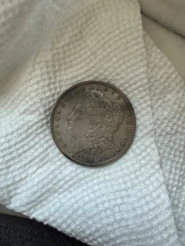 1896 Morgan Silver Dollar $1 Coin Business Strike 0.9 Fineness Circulated