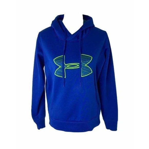 Under Armour Womens Medium Hoodie Blue Cold Gear Storm Athletic Semi Fit