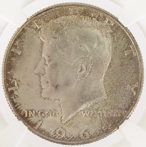 1964 P Kennedy Silver Half Dollar 50C NGC MS65 Nicely Toned