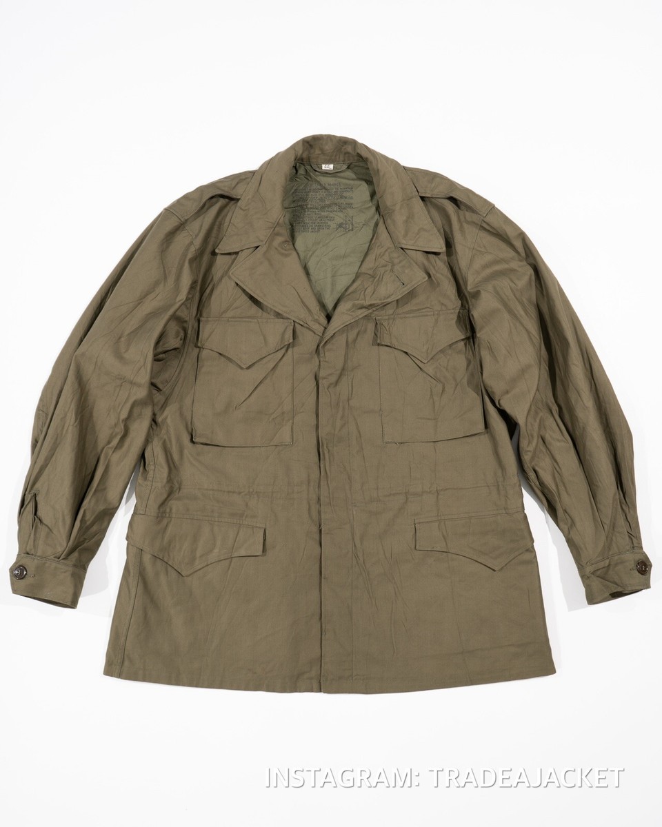 ジャケット・アウター 1943-1951 Military M - 1943 Size L VINTAGE US ARMY M-1943 M43 FIELD JACKET 1944 WW2 SIZE 40R