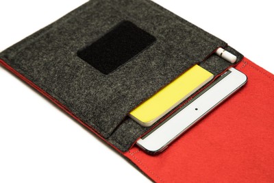 Handmade iPad Mini Sleeve with Apple Pencil Pocket, Padded Shock Proof Cover Bag