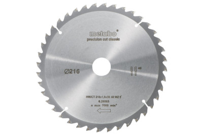 Metabo Kreissägeblatt Precision Cut Classic HW/CT 216x30 40WZ 628065000 #OB