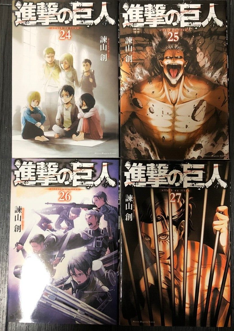 Attack On Titan Manga Vol 1-34 Complete Set English * Bonus 2 Short Story  Books