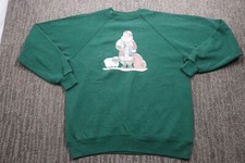 Vintage 90's Santa Claus Christmas Crew Neck Holiday Sweater USA Made Women's L