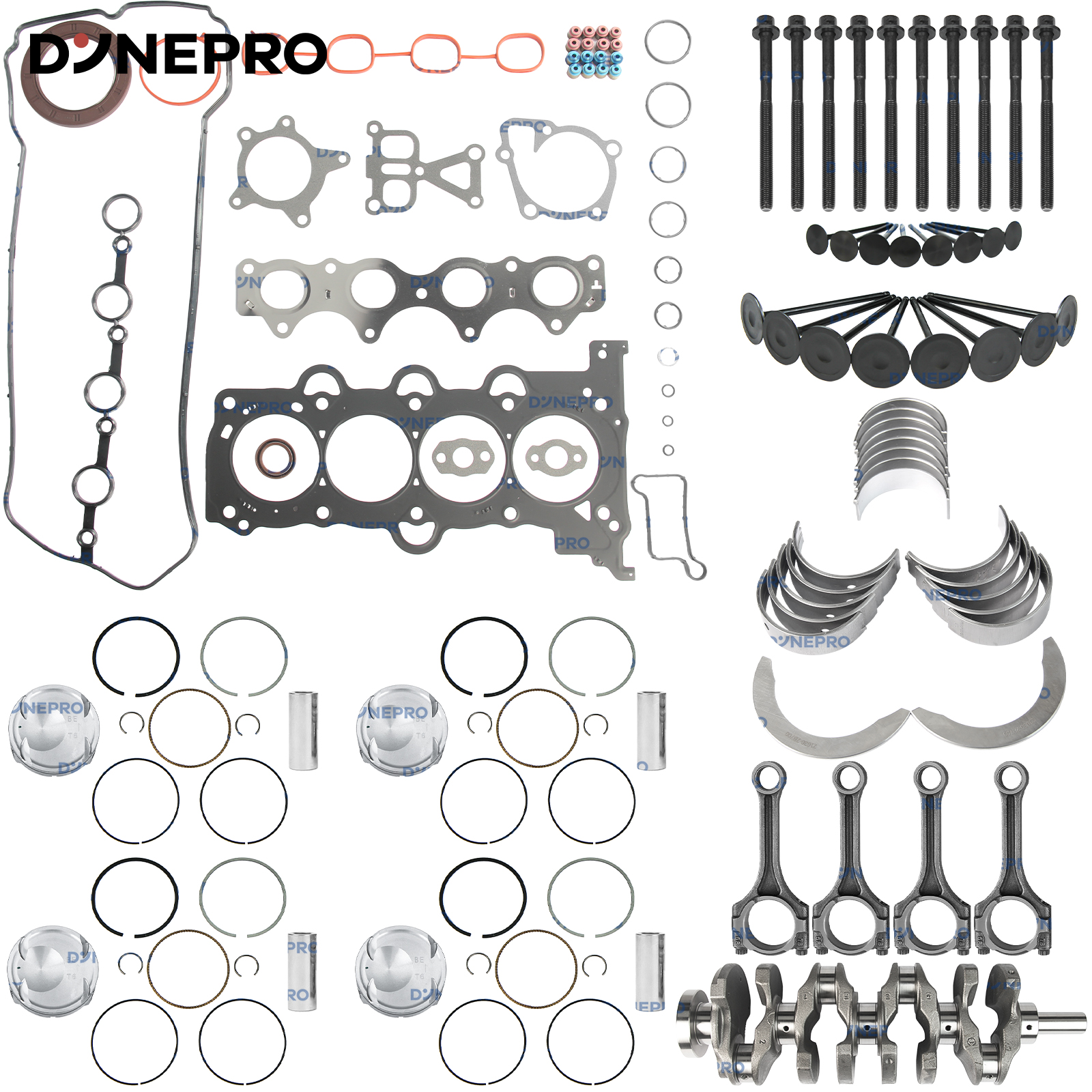 Hyundai KIA 1.6L Turbo G4FJ Engine Rebuild Kit with Crankshaft & Rods
