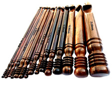 Original CROCHET Hooks Set of 15 This Crochet Hook's are Made from rose wood