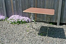Victorian Style Folding Wrought Iron Demilune Garden Plant Stand Table — listing 3