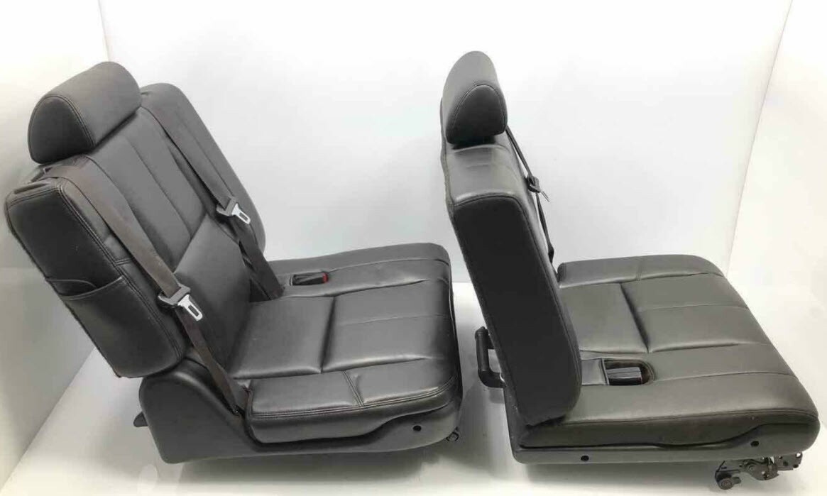Third 3rd Row Black Leather Seats Yukon XL Denali Escalade Tahoe