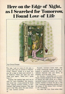 1972 TV ARTICLE/SOAP OPERA/EDGE OF NIGHT/SEARCH FOR TOMORROW/LOVE OF LIFE