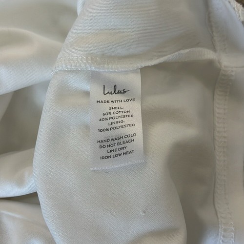 Lulus Take Me to Brunch White Lace Shift Dress Size Small Bridal Graduation - Picture 8 of 9