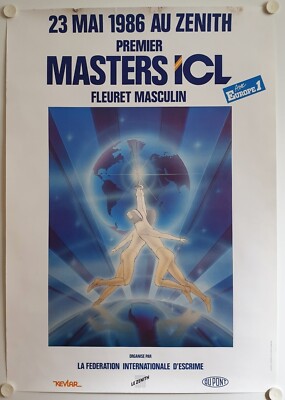 Masters LCL ZENITH 1986 YANNICK MANIER 70x100 cm Herren Fleuret Poster