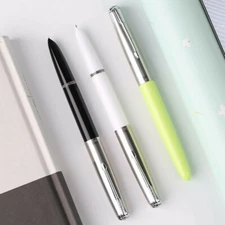 Plus Plastic Metal Cap Fountain Pen Fine Nib 0.5mm Students Hero 616 Writing #js