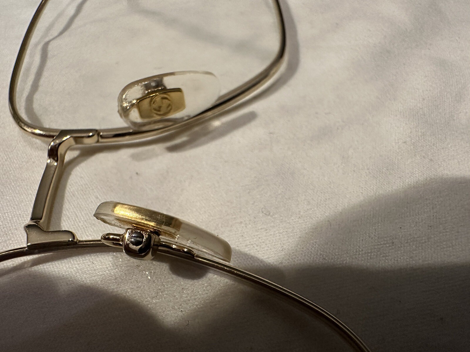 Gucci rectangular metal frame sunglasses with Blu… - image 3