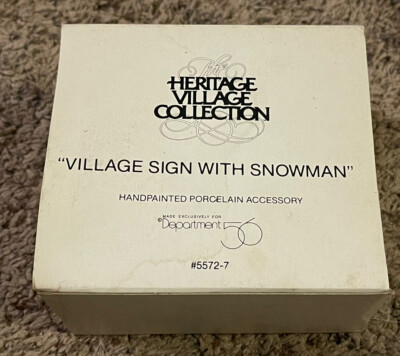Department 56 #5572-7 Heritage Village Collection - Village Sign