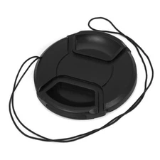 77mm Center Pinch Snap on Front Cap Hood Cover for Lens / Filters with String 77
