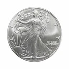 2024 1 oz American Silver Eagle Coin BU in a capsule and gift pouch