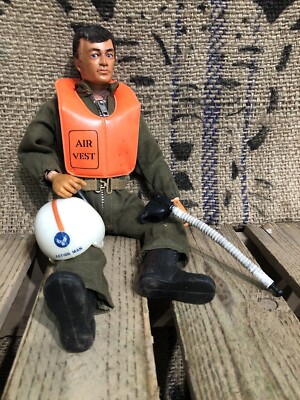 Vintage Action Man Pilot Eagle Eyes Gripping Hands Realistic Hair 60 s/70 s?