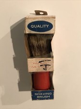 VINTAGE RED HANDLE CENTURY SHAVING BRUSH PURE BRISTLE STERILIZED 15 With Box