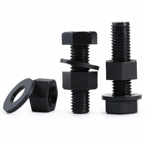 Plastic Hex Head Screws Black Nylon Bolts With Nut Washer M3 M4 M5 M6 M8 M10 M12 - Picture 1 of 19