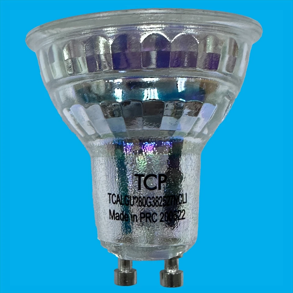 2x 3.5W (=35W) TCP LED GU10 Instant On Spot Light Bulbs Lamps Warm White 2700K - Image 4 of 4