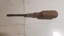 Vintage Wooden Handled Flat Head Screw Driver