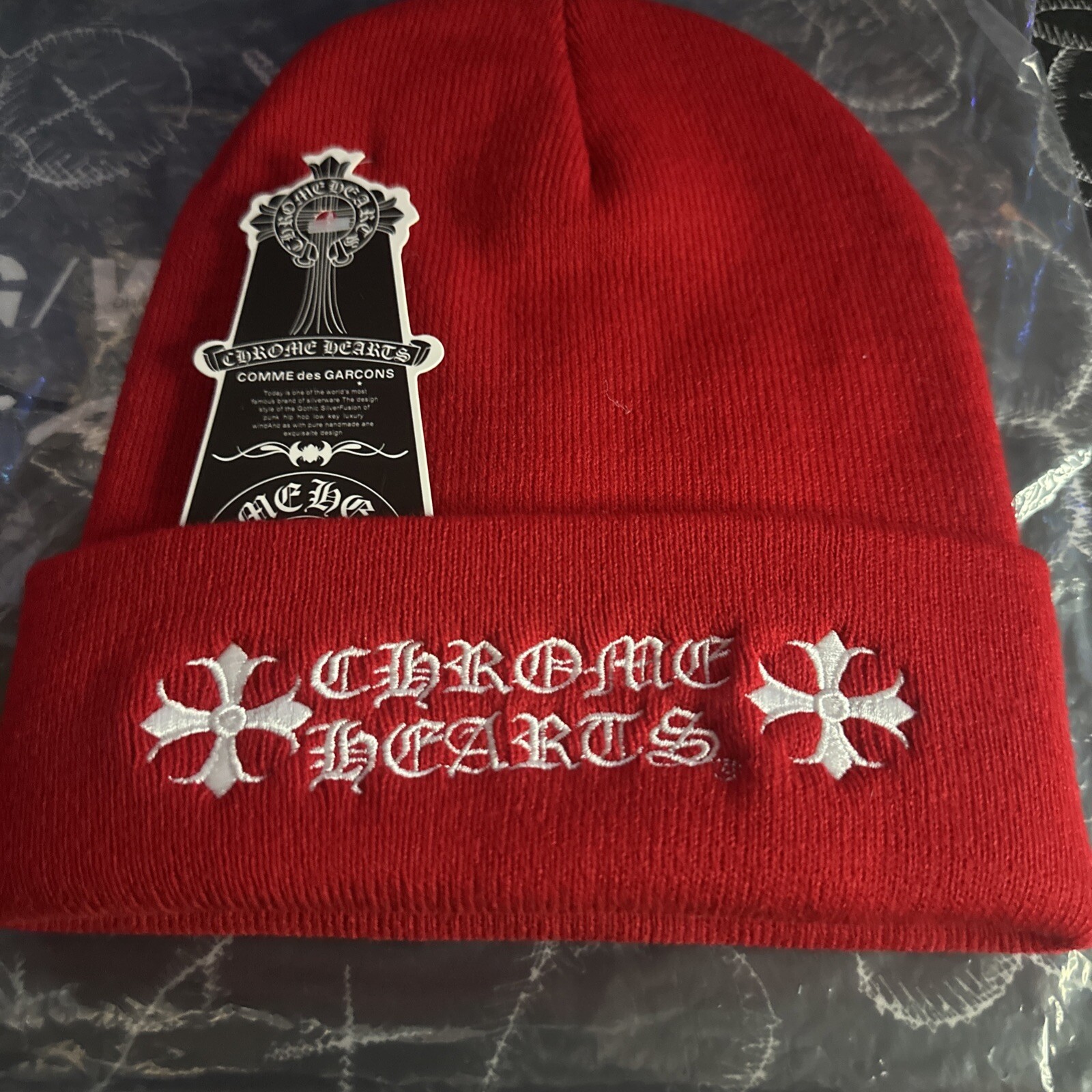 Chrome Hearts Logo Beanie Red
