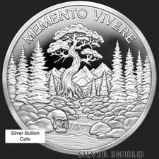 1 oz. 2025 MEMENTO VIVERE Silver Shield Mini-Mintage proof .999 silver PRE-SALE