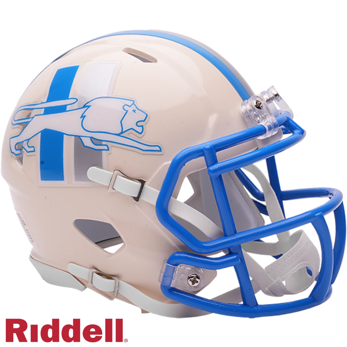 blue football helmet teams Detroit Lions Retro Collection Riddell Speed Mini Helmet