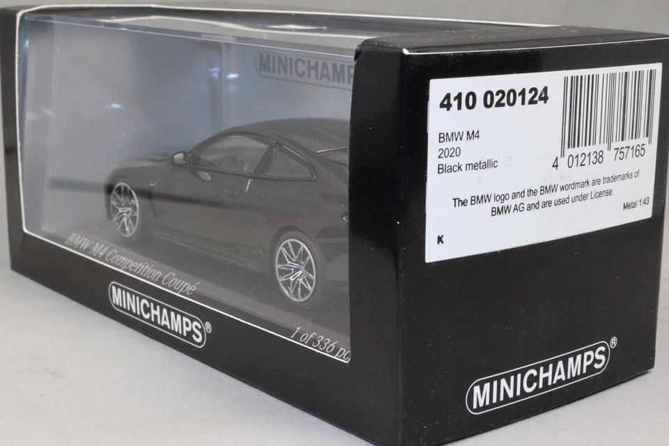 Minichamps BMW M4 Competition in Sapphire Black Metallic 2020 410020124 1/43 NEW - Image 3 of 3