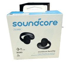 Soundcore AeroClip Open-Ear Earbuds Clip-On Headphones Adaptive Comfort 4 Mics