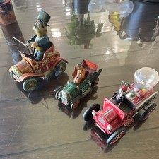 Modern Toys Vintage Tin Toy Vehicles Lot Fire Truck  1910 Cars Made in Japan