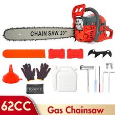 62cc Gasoline Chainsaw Powered Wood Cutting Engine 20 Gas Chain Saw 2 Chains 62cc Gasoline Chainsaw Powered Wood Cutting Engine 20 Gas Chain Saw 2 Chains