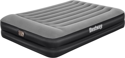 Bestway Luftbett 203x152x46cm mit integrierter Pumpe & Kopfteil   Flocked Top