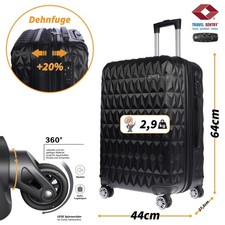 Valigia L valigia da viaggio valigia rigida viaggio TSA lucchetto a combinazione nero