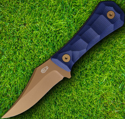 Auxiliary Manufacturing Bowie Fixed Knife 3'' 14C28N Steel Blade Micarta Handle