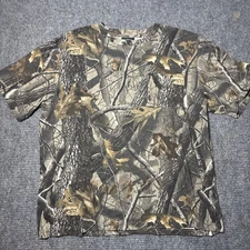 Vintage Winchester Mens 2XL Realtree Hardwood Camo Short Sleeve Pocket Shirt Y2K