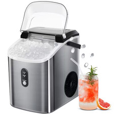 8.66 In. 33 Lbs. Nugget Countertop Portable Ice Maker with Soft Chewable Ice and