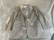 Vintage Pioneer Wear Jacket Mens 46 XL Grey Corduroy Western Blazer USA 70s