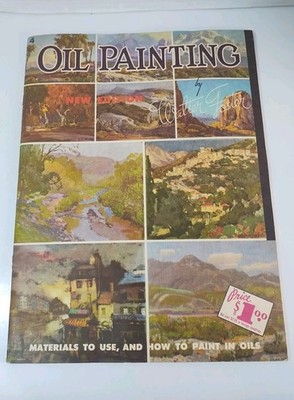 Vintage 1940's Oil Painting by Walter T. Foster #4 New Edition Lithographed USA