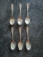 Elegante set di 6 cucchiaini da caffè in argento 800 italiano