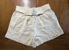 NWT Janie and Jack Ivy League Paperbag Waist Khaki Shorts Girls Size 18