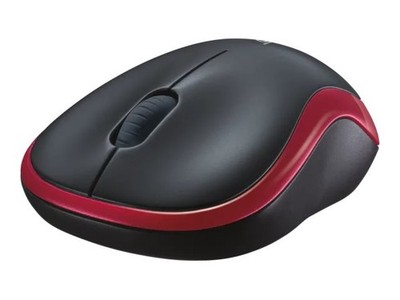 Logitech M185 Wireless Mouse rot/schwarz, USB