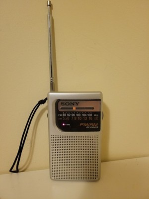 Sony ICF-S10MK2 AM/FM Pocket Transistor Radio Great 4 Camping Fishing Hiking