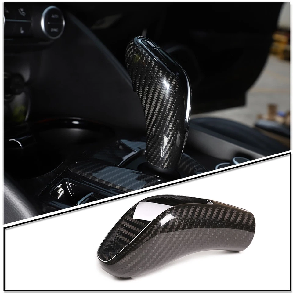 Real Carbon Fiber Gear Shift Knob Cover for Alfa Romeo Giulia /Stelvio 2020-2022 Foto 2 de 4