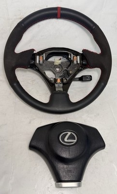Lexus IS300 IS200 Steering Wheel Race Stripe Alcantara/Leather Red Stitch 99-05