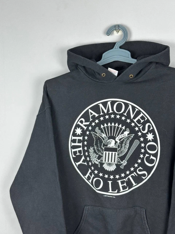 Sudadera con Capucha Negra Ramones De Colección Rara Banda Punk Talla L - Imagen 3 de 4