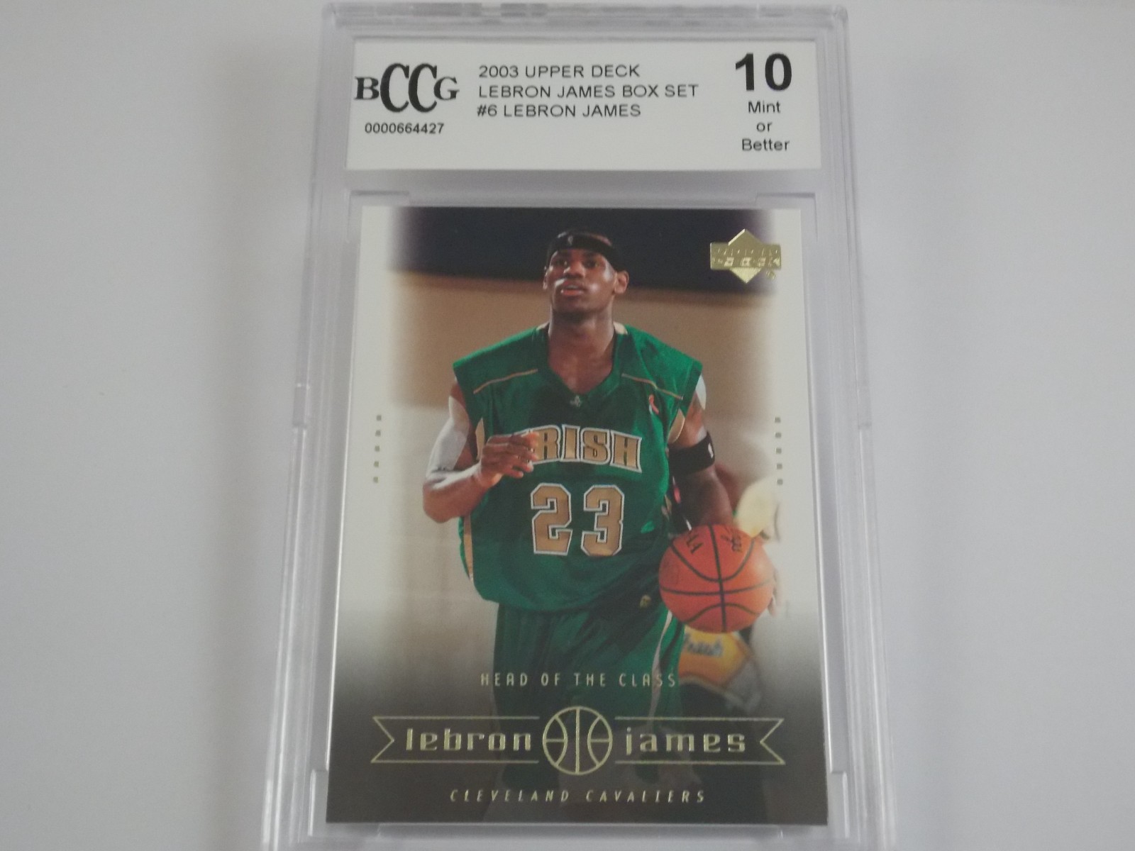 LEBRON JAMES #6 2003 Upper Deck BECKETT graded 10 ROOKIE card MINT