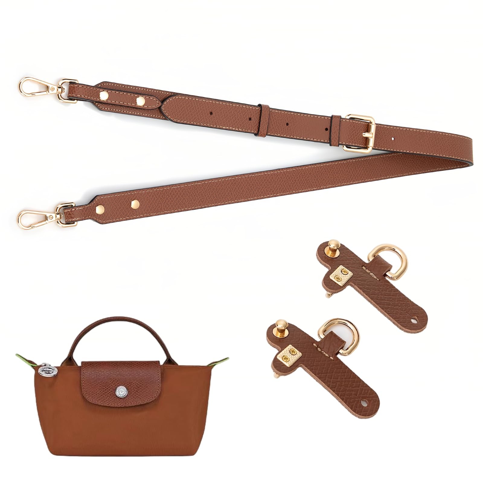 SI SEN Tracolla in Pelle per Borsetta, Tracolla Pelle Regolabile, (l8L)