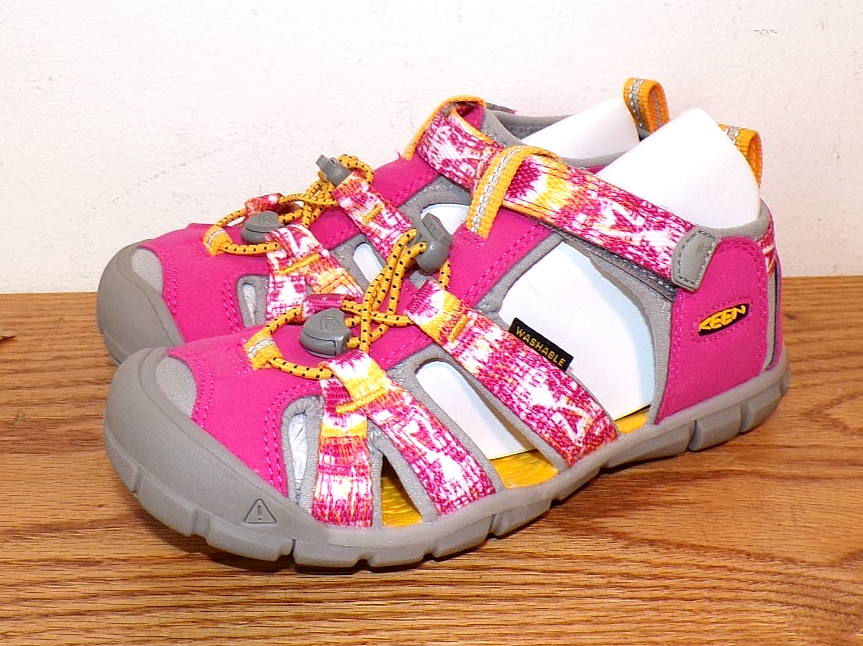 KEEN Seacamp 2 CNX Sandali Punta Chiusa Multi Rosa Giallo Grandi Bambini Ragazze Taglia 1