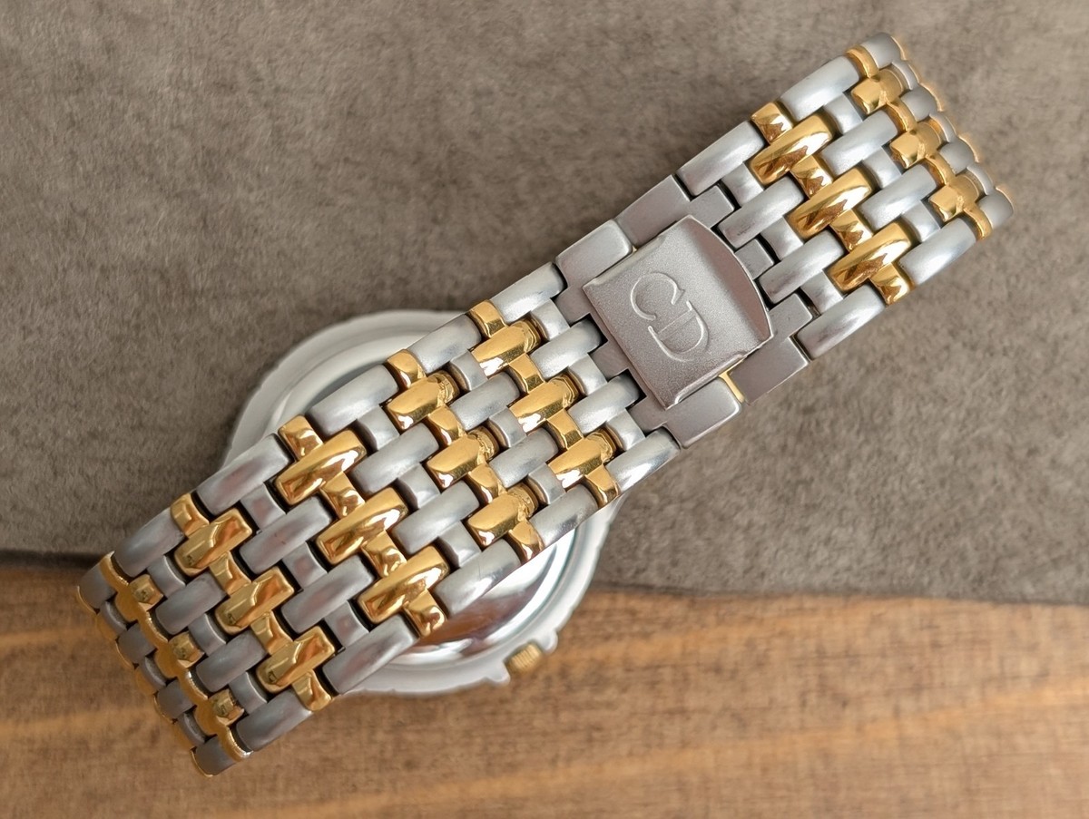 Christian Dior 3023 Gold Silver Two-Tone Quartz Unisex Watch